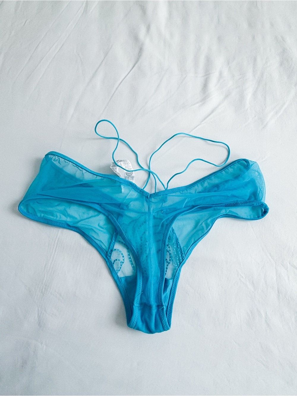 intimissimi Turquoise Sheer String Bikini Panty
